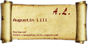 Augustin Lili névjegykártya